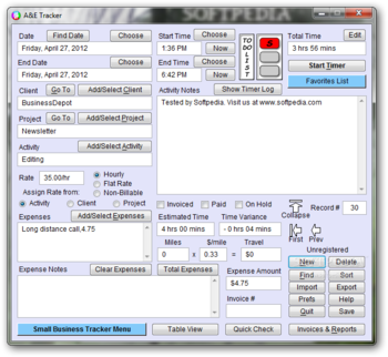 Portable Small Business Tracker Deluxe screenshot 5