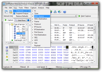 Portable SoftPerfect Network Protocol Analyzer screenshot 4