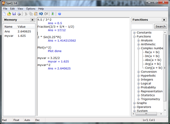 Portable SpeQ Mathematics screenshot