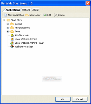 Portable Start Menu screenshot