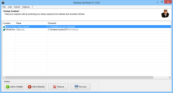 Portable Startup Sentinel screenshot