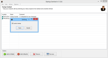 Portable Startup Sentinel screenshot 2