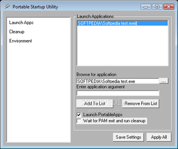 Portable Startup Utility screenshot