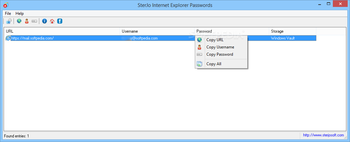 Portable SterJo Internet Explorer Passwords screenshot