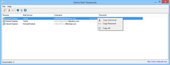 Portable SterJo Mail Passwords screenshot 2