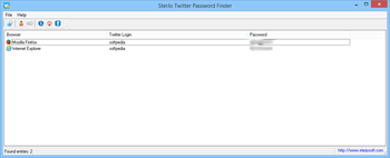 Portable SterJo Twitter Password Finder screenshot
