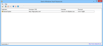 Portable SterJo Windows Vault Passwords screenshot