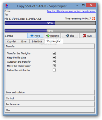 Portable Supercopier screenshot 4