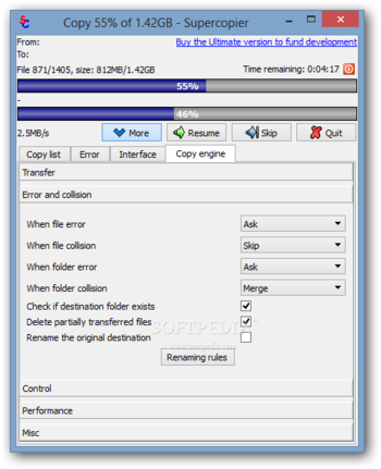 Portable Supercopier screenshot 5