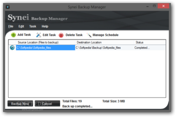 Portable Synei Backup Manager screenshot