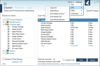 Portable Synei PC Cleaner screenshot 3