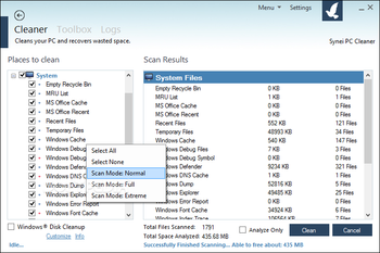 Portable Synei PC Cleaner screenshot 4