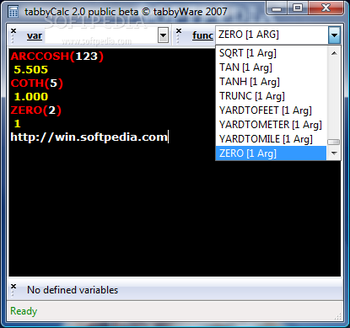 Portable TabbyCalc screenshot