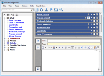 Portable Tag Notes screenshot