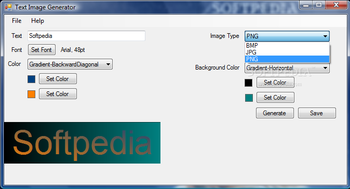 Portable Text Image Generator screenshot