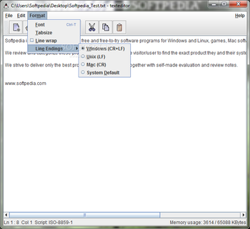 Portable texteditor screenshot 2