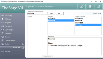 Portable TheSage English Dictionary and Thesaurus screenshot 10