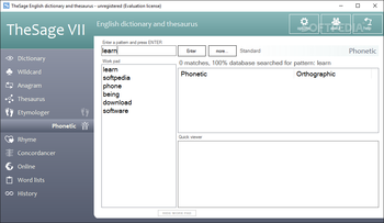 Portable TheSage English Dictionary and Thesaurus screenshot 6