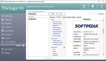 Portable TheSage English Dictionary and Thesaurus screenshot 9