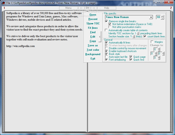 Portable Tom's eTextReader screenshot