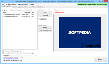 Portable TSR Watermark Image Software Free Version screenshot