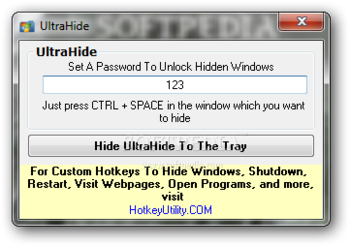 Portable UltraHide screenshot