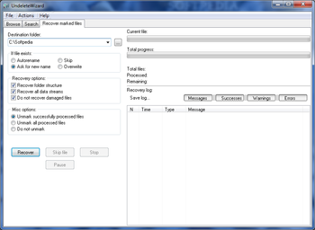 Portable UndeleteWizard screenshot 3