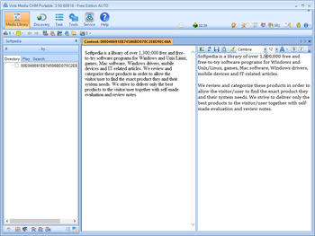 Portable Vole Media CHM Free Edition screenshot