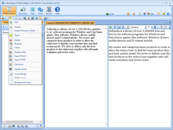 Portable Vole Media CHM Free Edition screenshot 2