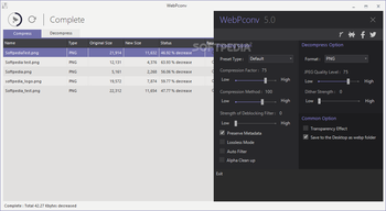 Portable WebPconv screenshot 2