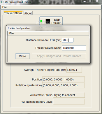 Portable Wii Remote Head Tracker screenshot 2