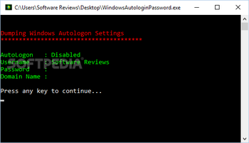 Portable Windows Autologin Password screenshot 2