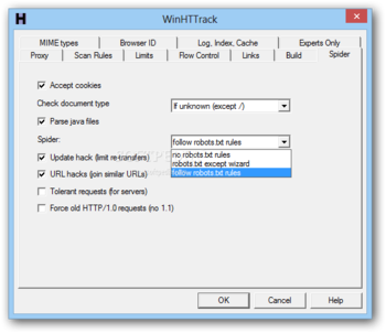 Portable WinHTTrack Website Copier screenshot 12