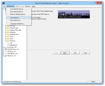 Portable WinHTTrack Website Copier screenshot 5