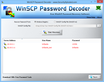Portable WinSCP Password Decoder screenshot