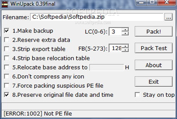 Portable WinUpack screenshot