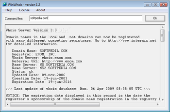 Portable WinWhois screenshot