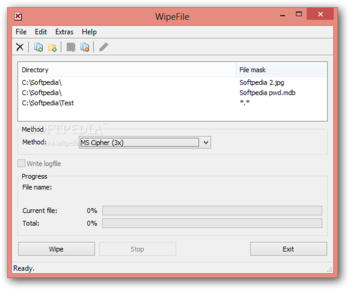 Portable WipeFile screenshot