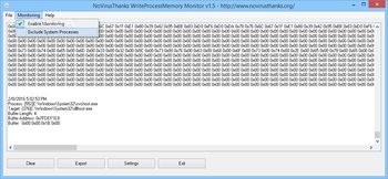 Portable WriteProcessMemory Monitor screenshot 3