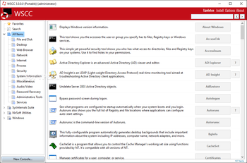 Portable WSCC - Windows System Control Center screenshot