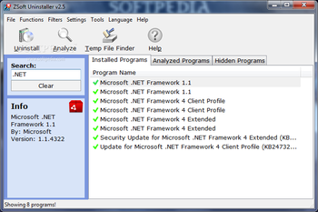Portable ZSoft Uninstaller screenshot