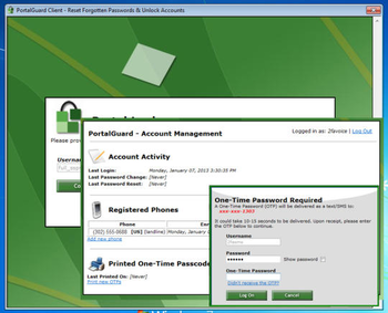 PortalGuard's Stronger Authentication screenshot