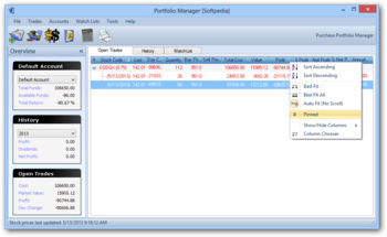 Portfolio Manager screenshot