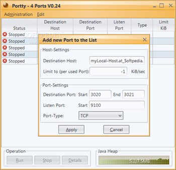 Portty screenshot 2