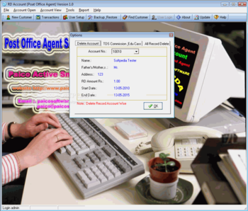 Post Office Agent RD Account Software screenshot 9