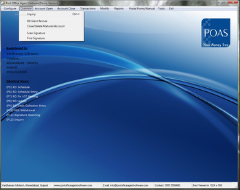 Post Office Agent Software screenshot 2