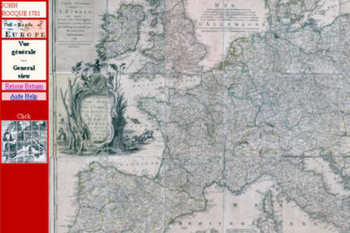 Post-Roads of Europe 1781 by John Rocque screenshot