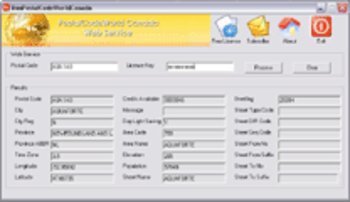 PostalCodeWorld Canada Desktop Application screenshot