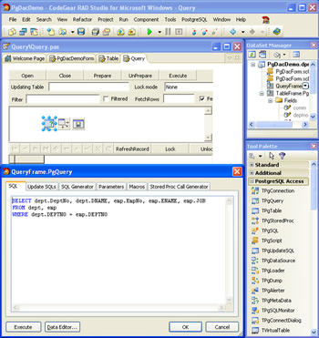 PostgreSQL Data Access Components screenshot