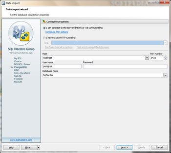 PostgreSQL Data Wizard screenshot 2